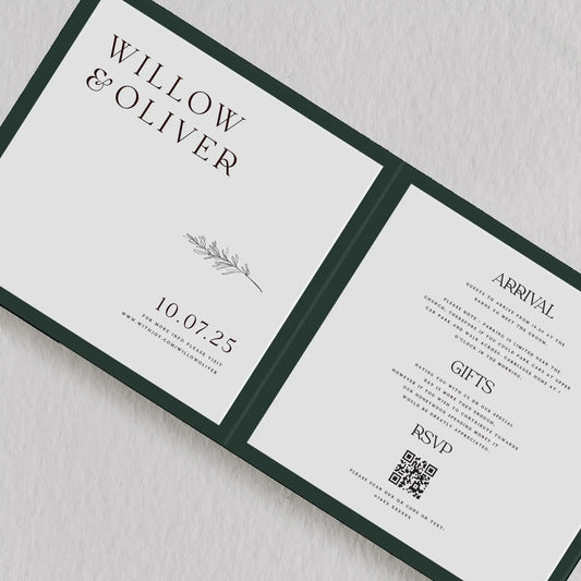 Willow Folded Invitation