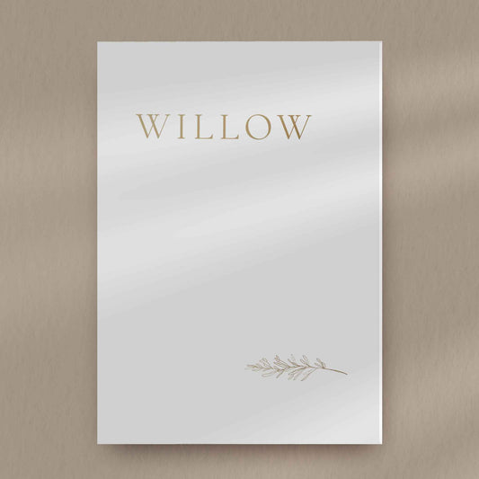 Willow Table Number