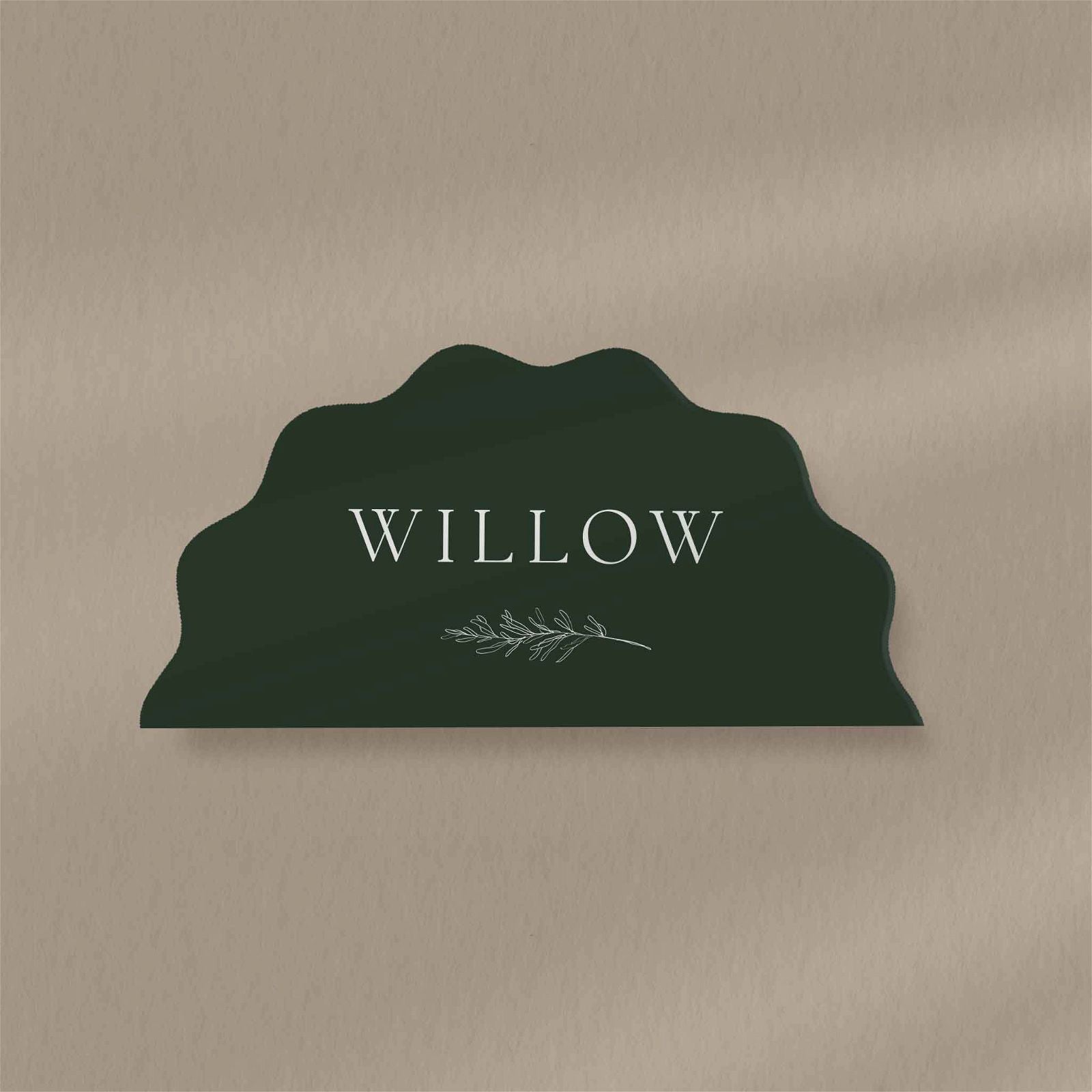 Willow Place Card - Ivy and Gold Wedding Stationery