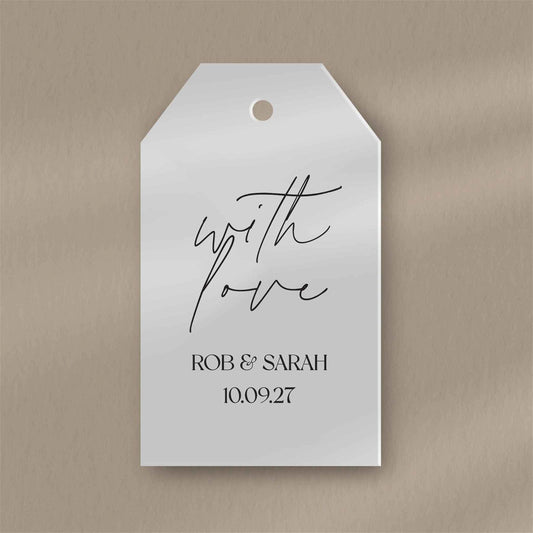 With Love Favour Tags - Ivy and Gold Wedding Stationery