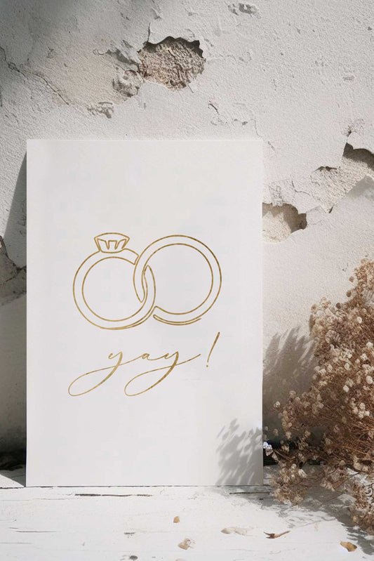 Yay! Card - Ivy and Gold Wedding Stationery