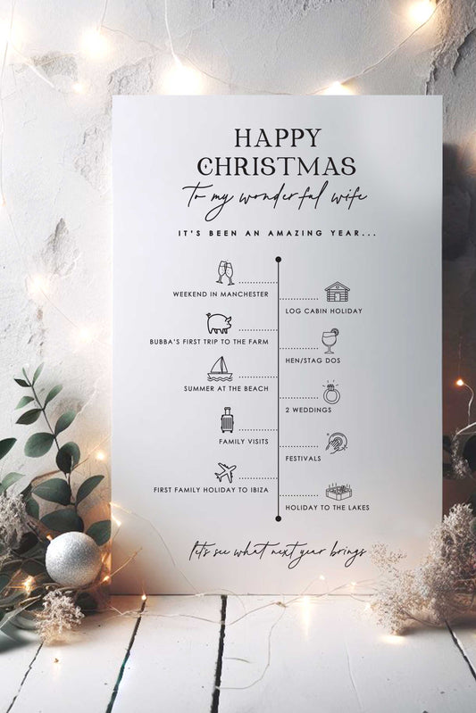 Merry Christmas | Year Round Up Card - Ivy and Gold Wedding Stationery