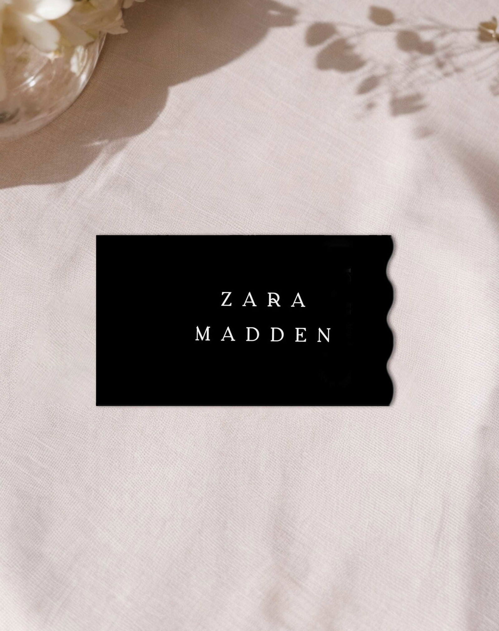 Zara | Minimal Place Card - Ivy and Gold Wedding Stationery