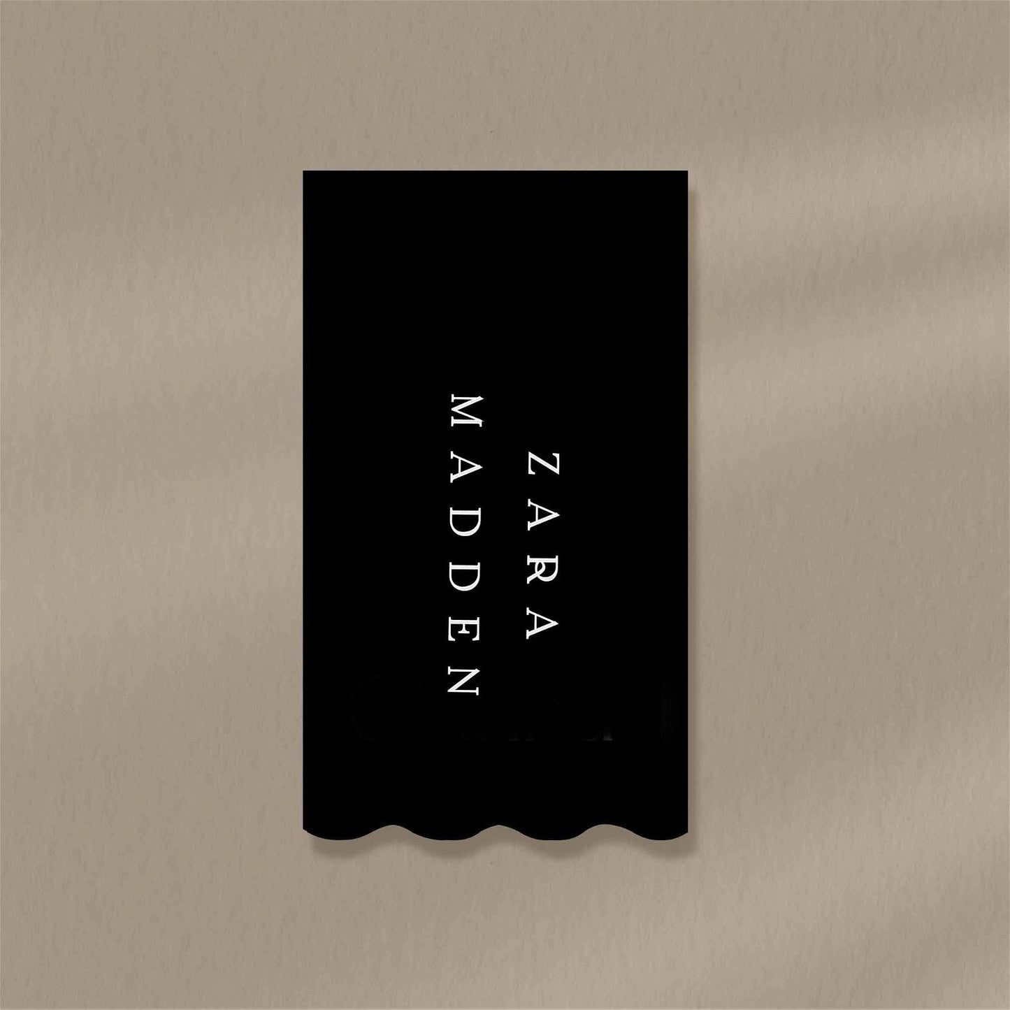 Zara | Minimal Place Card - Ivy and Gold Wedding Stationery