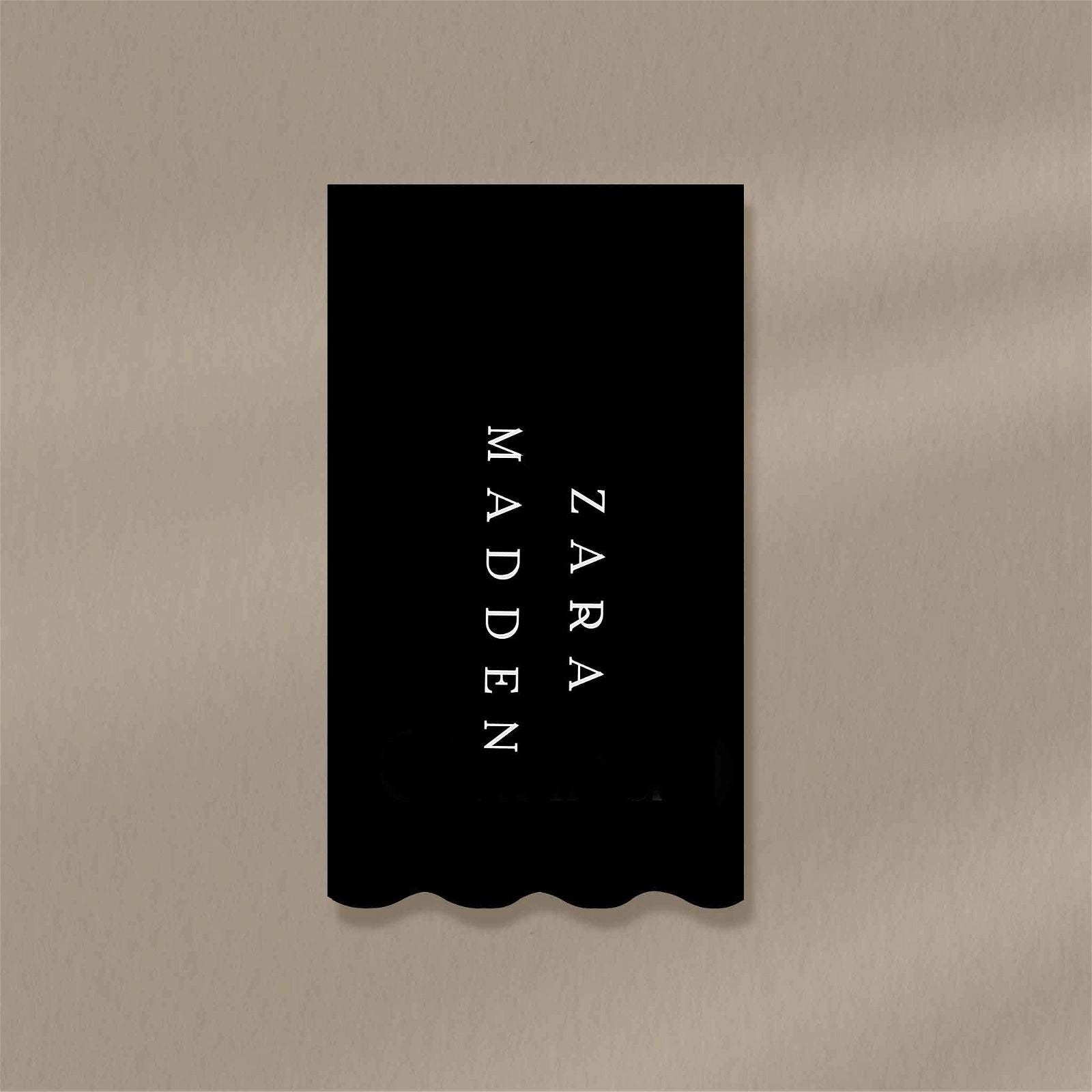 Zara | Minimal Place Card - Ivy and Gold Wedding Stationery