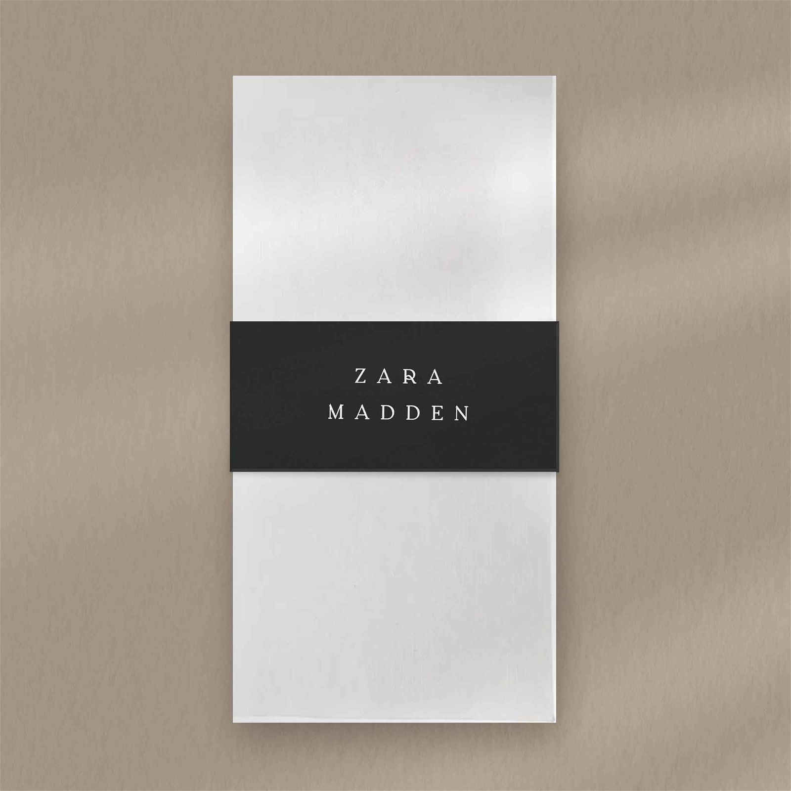 Zara | Minimal Place Card - Ivy and Gold Wedding Stationery