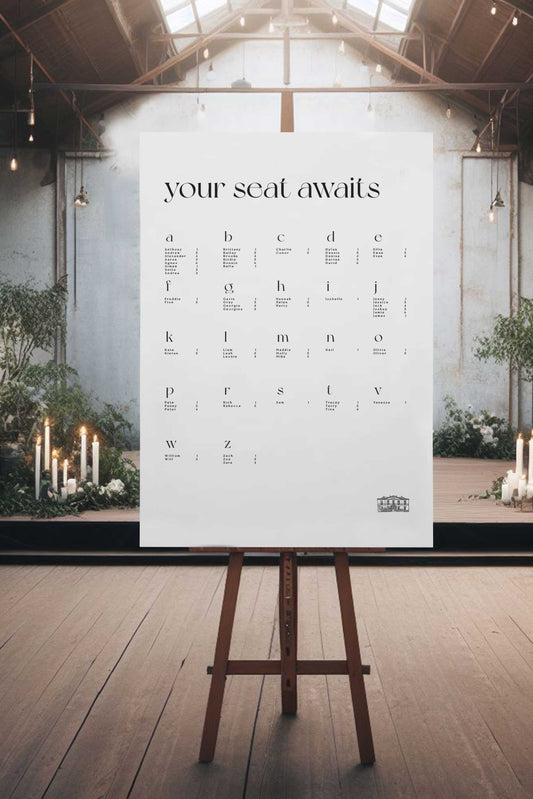 Zoey | Illustrated Venue Seating Plan - Ivy and Gold Wedding Stationery