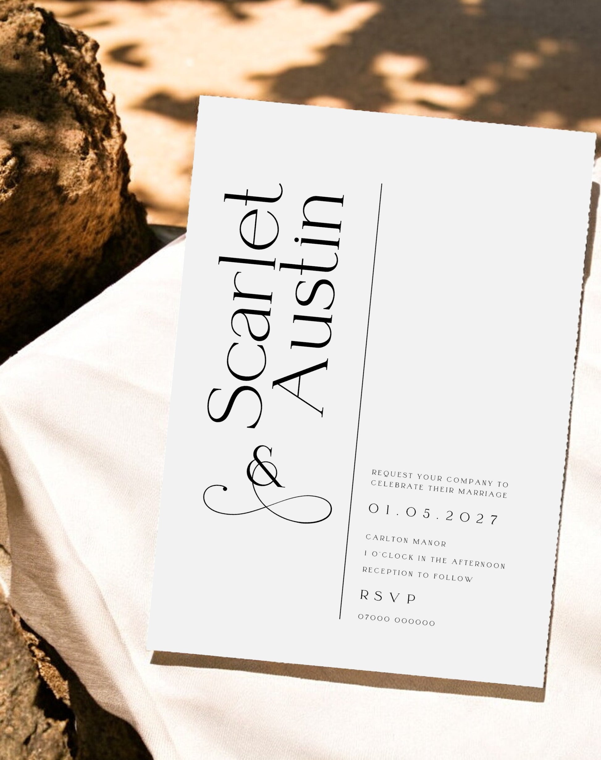 Scarlet | Romantic Wedding Invitations - Ivy and Gold Wedding Stationery